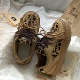 Lässige Schnür-Sneaker mit Leopardenmuster